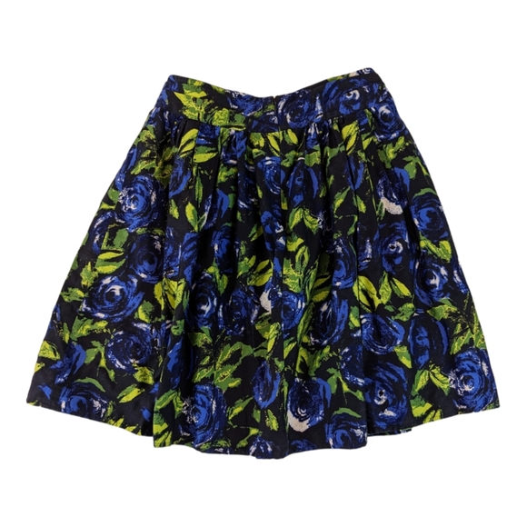 Ann Taylor LOFT Floral Pleated Skirt Women's 4 - Picture 3 of 8